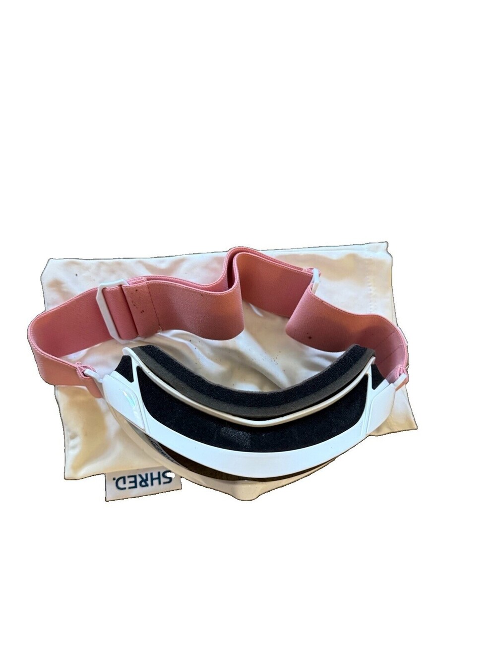 Ski Snow Goggles | OutdoorMaster | W | White Pink | Mirrored Lens | Pouch